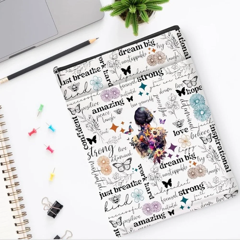 Inspirational Quote and Butterfly Book or Tablet Sleeve